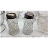 Image 3 : Collection of glassware - Candy dish, salt and pepper shaker, creamer, etc.