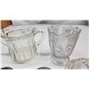 Image 5 : Collection of glassware - Candy dish, salt and pepper shaker, creamer, etc.
