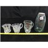 Image 1 : Cut glass cream pitchers and vintage mason jar