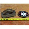 Image 1 : Bronze Volkswagen model and Paramedic belt buckle