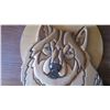 Image 2 : wooden wolf wall art - 14"x15"