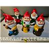 Image 1 : Lot of 5 Garden Gnomes to help you with your flowers