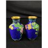 Image 2 : Vintage Pair of Cloisonne Vases