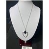 Image 1 : Large Vvintage Sterling Silver 925 Onyx Pendant & Long 925 Chain