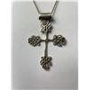 Image 2 : Vintage Old Celtic Rose Cross Sterling Silver with 925 Silver Chain