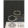 Image 2 : 1 Pair 925 Sterling Silver & 2 Pairs 925 Sterling Silver Baby Hoops