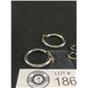 Image 2 : 1 Pair 925 Sterling Silver & 2 Pairs 925 Sterling Silver Baby Hoops