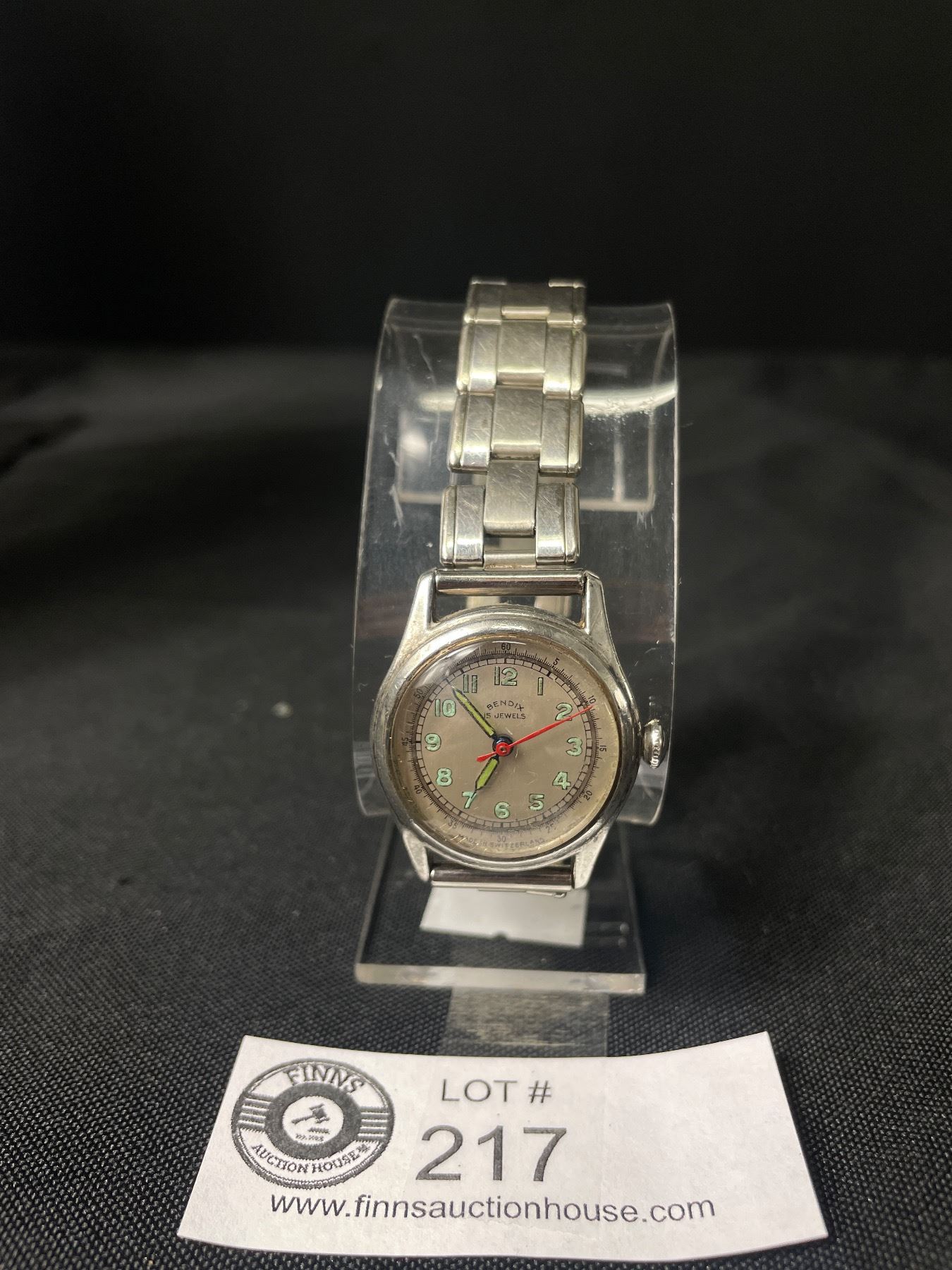 Bendix Promo Watch Antique Wind Up Swiss Watch Bendix 15 Jewels Perfect Working Order in ...