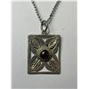 Image 2 : 925 Sterling Silver Amber Pendant with 925 Sterling Chain