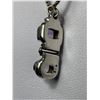 Image 3 : 925 Sterling Silver Pendant with 2 Amethyst Stone Pendant & 925 Silver Chain