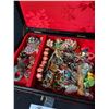 Image 2 : Beautiful Original Jewelry Case with Lot of Jewelry Etc