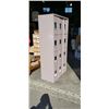 Image 2 : THREE 4 DOOR LOCKER BANKS WITH TOP PLATE 6 FOOT TALL, 18 INCHES DEEP, TOTAL WIDTH 37 INCHES