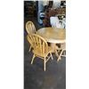 Image 2 : MAPLE DINING TABLE WITH JACKNIFE LEAF AND 4 CHAIRS