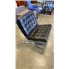 Image 2 : BLACK BUTTONBACK CHROME CHAIR