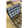 Image 3 : BLACK BUTTONBACK CHROME CHAIR