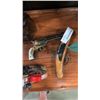 Image 2 : SMOKIN MOTORCYCLE FIGURE WITH CARVED OWL, DUCK, BIRDS IN A TREE, DECORATIVE GUN AND CAP GUN