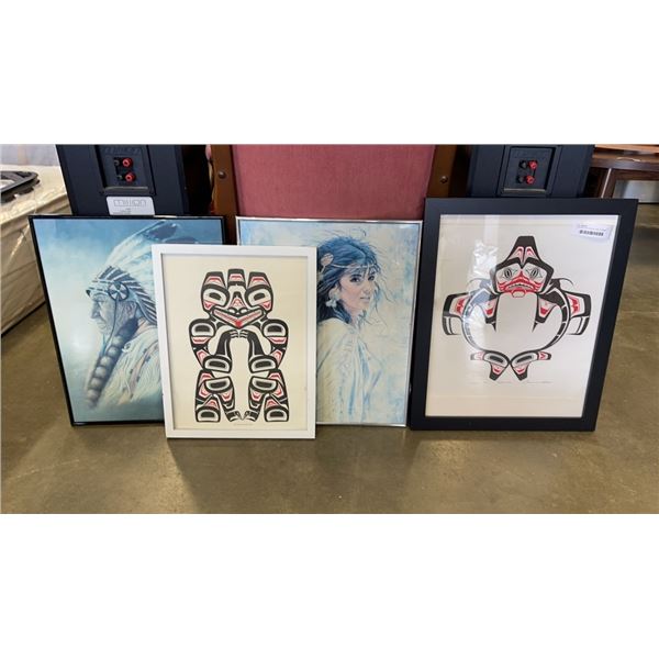 4 FIRST NATION PRINTS 2 ARE CLARENCE WELLS