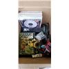 Image 2 : 2 BOXES OF COLLECTIBLES, ACTION FIGURES, COMBINER FIGURE PARTS, COMICS, DVDS