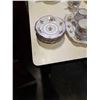 Image 2 : LOT OF PETIT POINT CHINA 8 CUPS AND SACUERS, 8  B&BS, T-POT WITH LID SMALL CREAM AND SUGER WITH CAKE