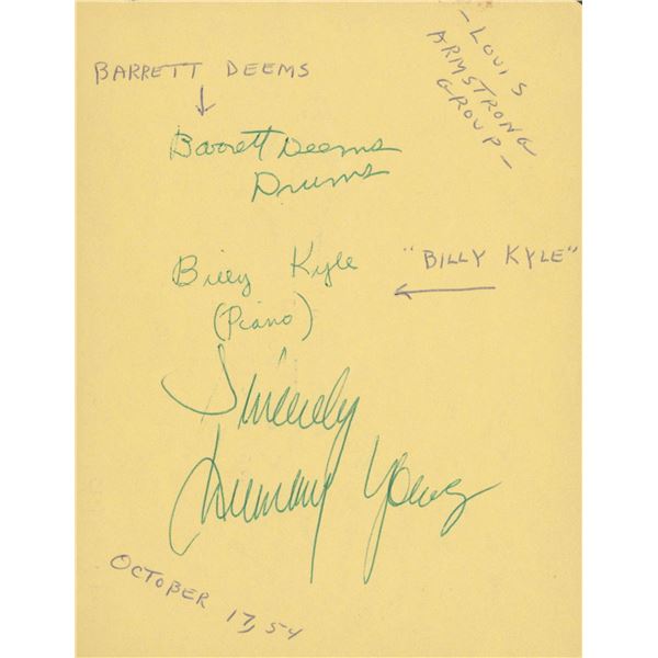 Louis Armstrong band signature cut