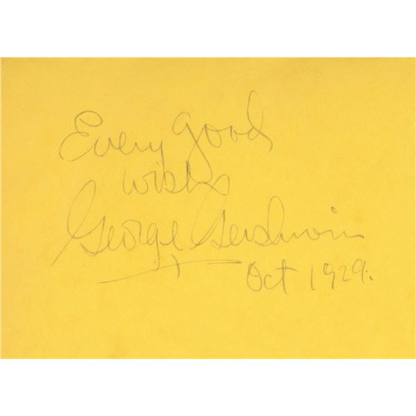 George Gershwin note