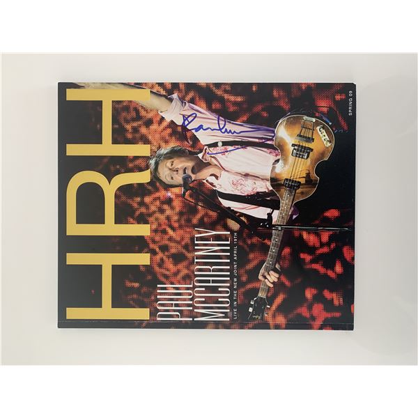 Hard Rock Hotel 2009 magazine signed by Paul McCartney