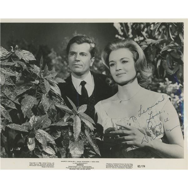Jessica signed movie photo- Angie Dickenson