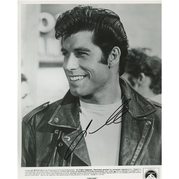 Grease John Travolta signed movie  photo