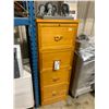 Image 2 : WHITE WOOD 26"W X 19"D X 26"H MOBILE 6 DRAWER FILE CABINET & MAPLE WOOD 19"W X 52"H X  18.5"D 4