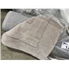 Image 2 : LARGE 118"W ROLLED TAUPE PATTERNED AREA RUG