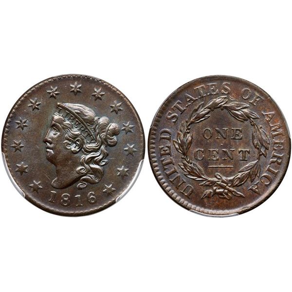 1816 N-5 R3 PCGS graded MS62 Brown