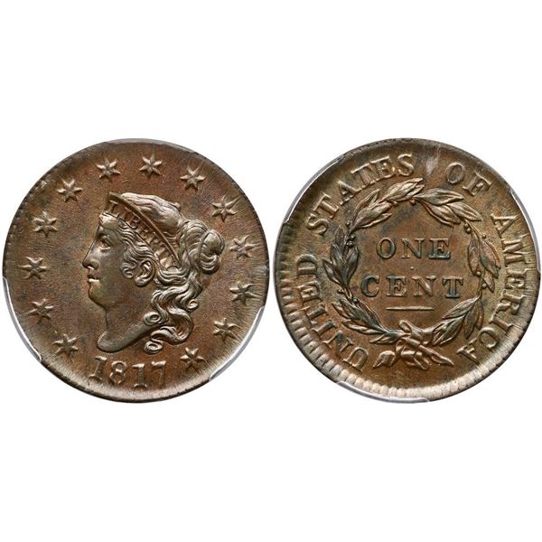 1817 N-3 R2 PCGS graded MS63 Brown