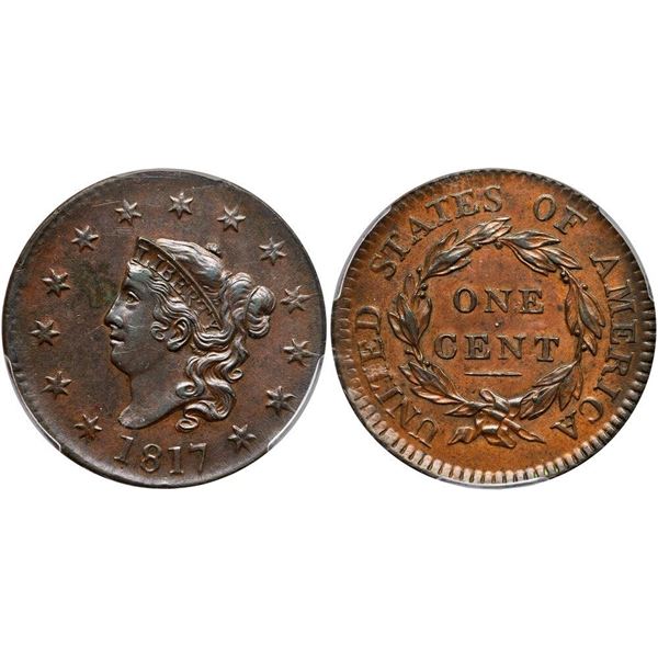 1817 N-7 R3 PCGS graded AU55