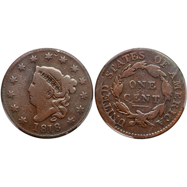 1818 N-2 R4 PCGS graded G6