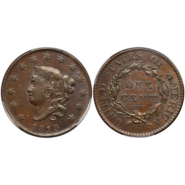 1819 N-7 R4 PCGS graded AU55