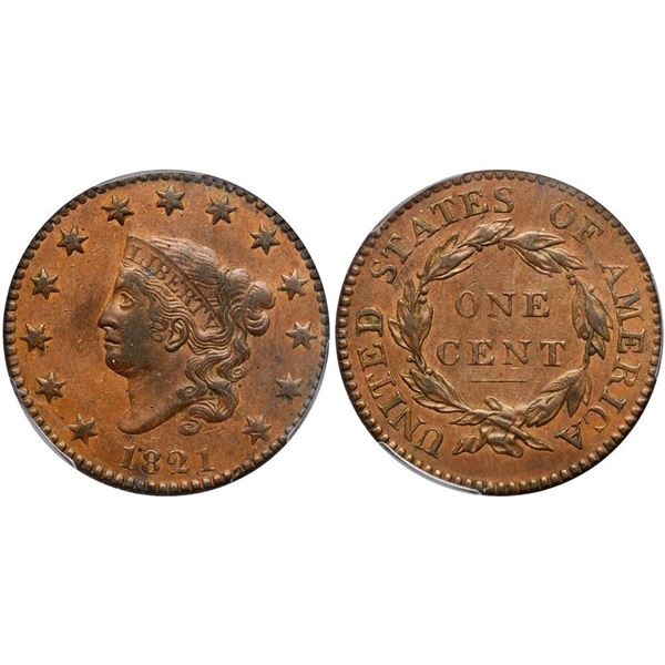 1821 N-1 R1 PCGS graded AU55