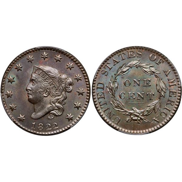 1822 N-3 R2 PCGS graded MS64 Brown