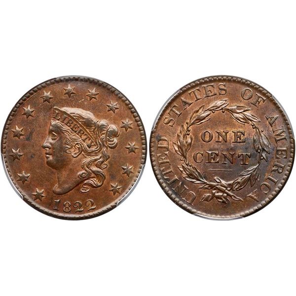 1822 N-4 R2 PCGS graded AU58