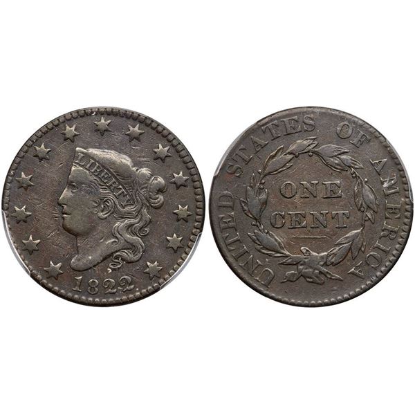 1822 N-5 R3 PCGS graded VF20