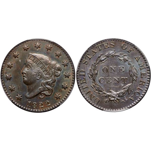 1822 N-6 R3 PCGS graded MS62 Brown