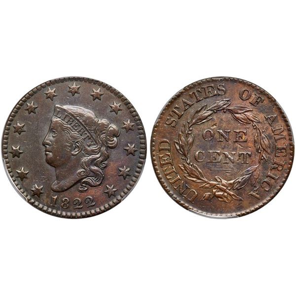 1822 N-7 R3+ PCGS graded XF45