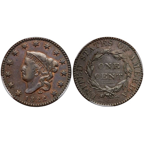 1822 N-8 R4 PCGS graded XF45