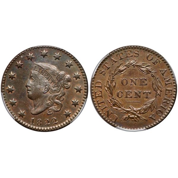 1822 N-11 R2 PCGS graded AU55