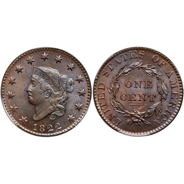 1822 N-11 R2 PCGS graded MS64 Brown