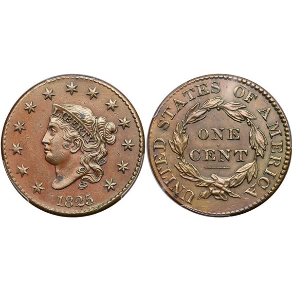 1825 N-1 R4 PCGS graded AU55