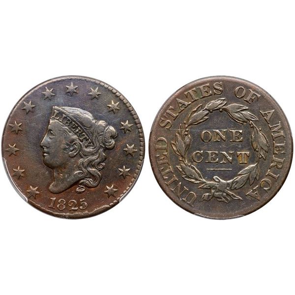 1825 N-2 R2 PCGS graded VF20