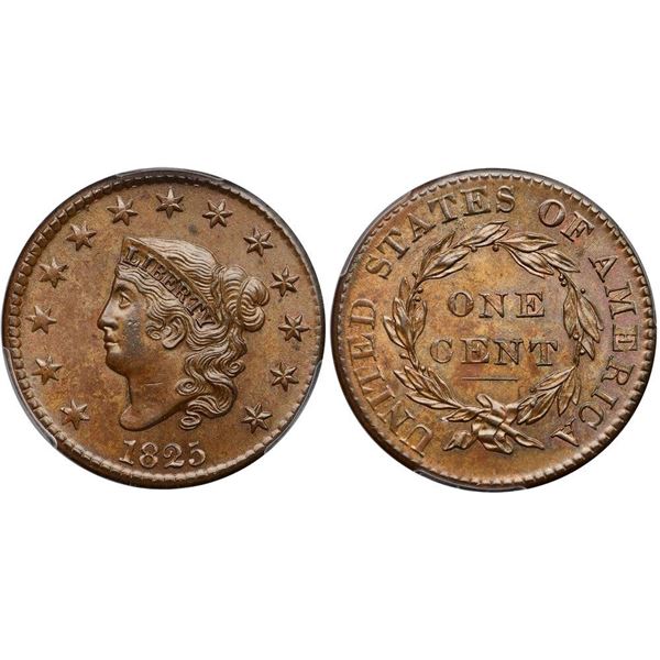 1825 N-6 R3 PCGS graded MS64 Brown