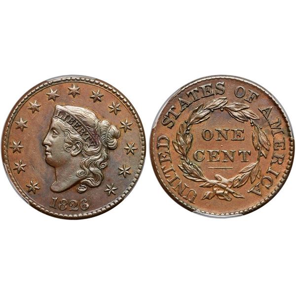 1826 N-3 R3 PCGS graded AU55