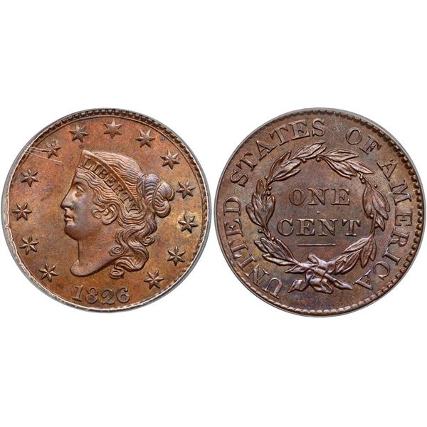 1826 N-6 R2 PCGS graded MS64 Brown