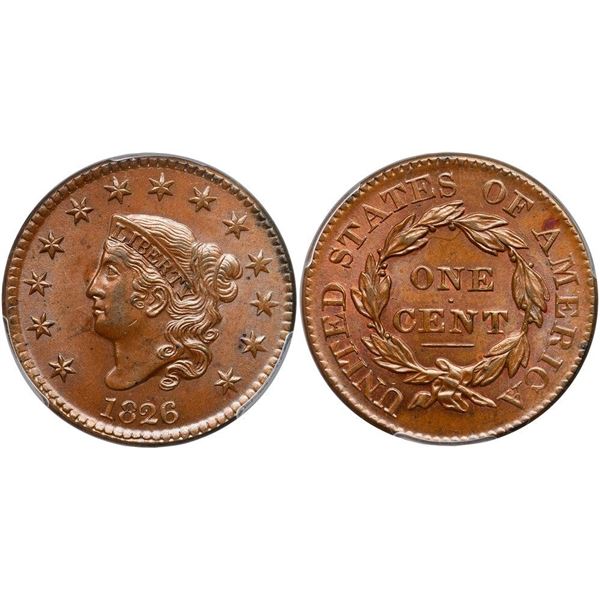1826 N-7 R1 PCGS graded MS65 Brown